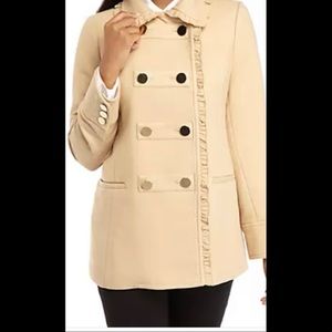 Crown & Ivy | Ruffle Trim Lea coat